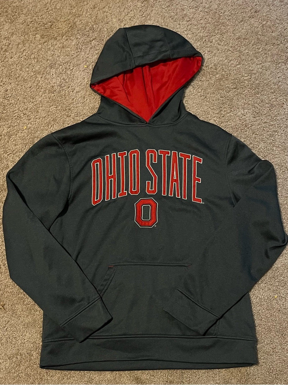Ohio State Gray & Red Pullover Hoodie